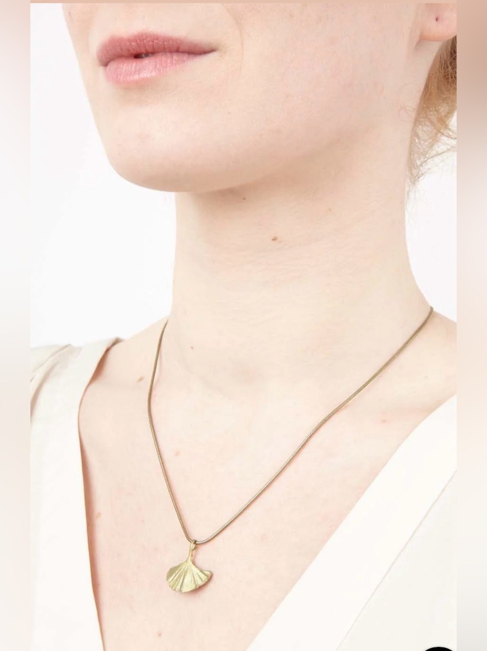 NWOT — Michael Michaud Ginkgo Pendant with chain